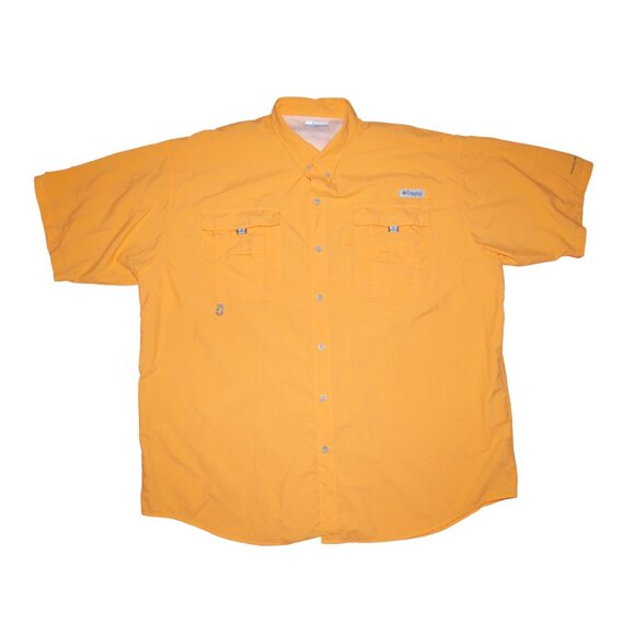 Columbia Bahama ll Short Sleeve PFG Shirt Men's Size 2XLT Orange Fishing Guide - Picture 2 of 10